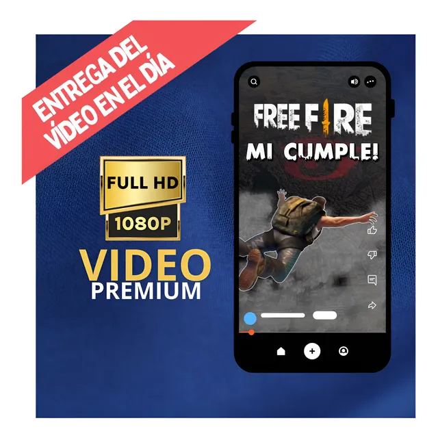 Video Invitación Animada (con Foto Opcional) Tarjeta Virtual Free Fire