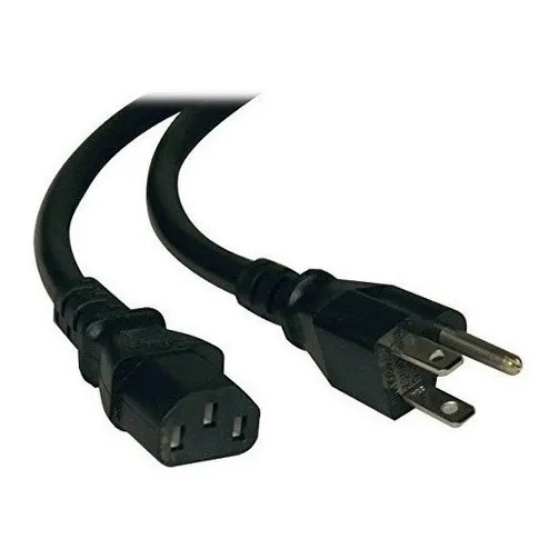 Cable De Corriente O Poder Pc O Monitor Y Otros 1.2mts Color Negro