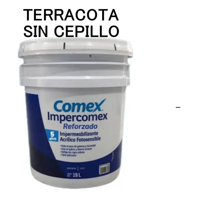 Impermeabilizante Comex Reforzado 5 Años 19l + Cepillo Ixtle