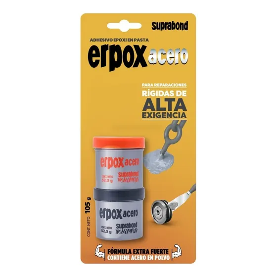 Suprabond Adhesivo Epoxi En Pasta Erpox Acero 105g