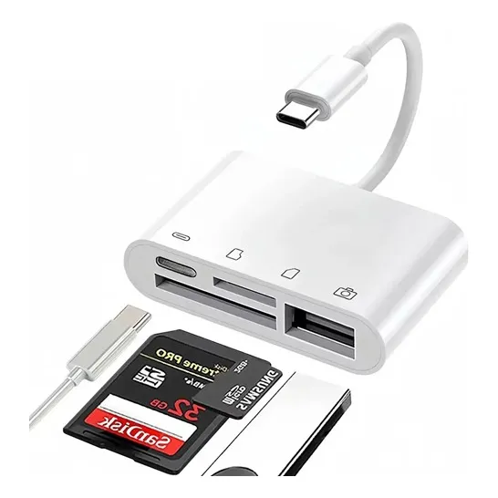 Sd Tarjeta Lector Memoria Adapta Para iPhone 15 16 Samsung S