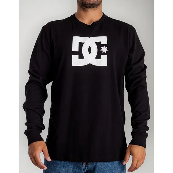 Remera Dc Shoes Modelo Star Manga Larga Negro Exclusiva