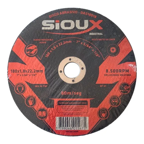Disco De Corte 7 PuLG. X 25 Un Calidad Industrial Sioux 