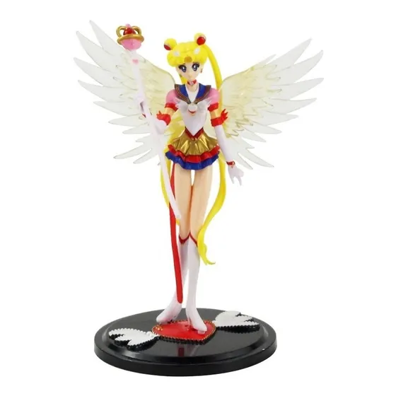 Figura Sailor Moon Serena Con Base De Luna Anime 16cm