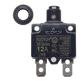 Breaker Protector Térmico De Boton 12amp Bomba De Agua Motor Breaker Protector Térmico De Boton 12amp Bomba De Agua Motor