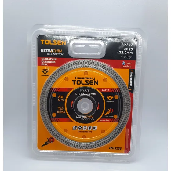 Disco Diamantado Corte Concreto Ultrafino 4-1/2puLG Tolsen