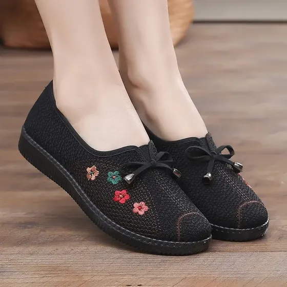 Zapatos Casuales De Tela Para Mujer Transpirables Y Cómodos