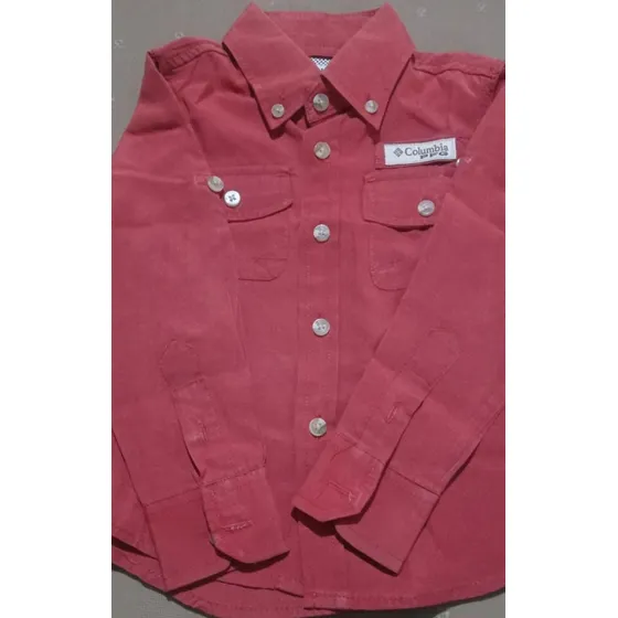 Camisa Para Niño Manga Larga Columbia Roja Talla 2