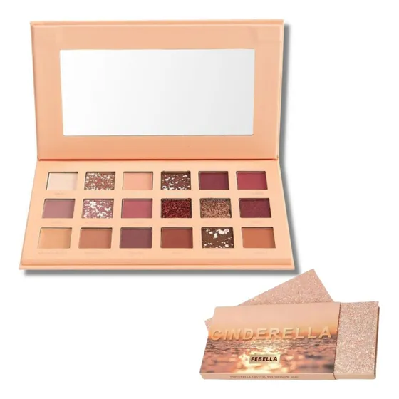 Paleta De Sombra Cinderella 18 Cores Febella Makeup