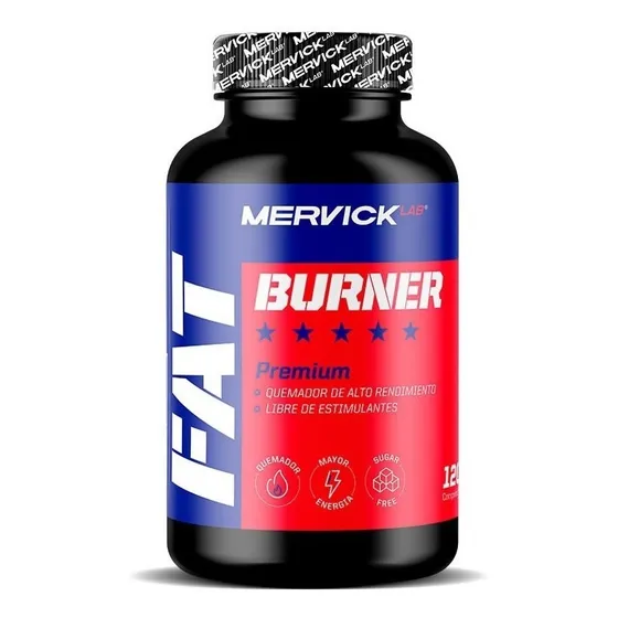 Fat Burner Mervick 120 Caps Quemador De Grasa Abdominal