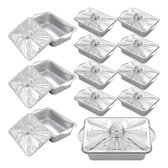 Domensi Juego De 12 Macetas Desechables De Aluminio Para Coc