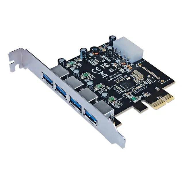Tarjeta Pci Express A 4 Puertos Usb 3.0 Manhattan Alta Vel