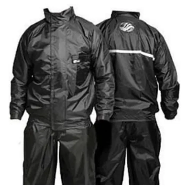 Conjunto Capa Chuva Moto Emborrachada Impermíavel Com Gola 