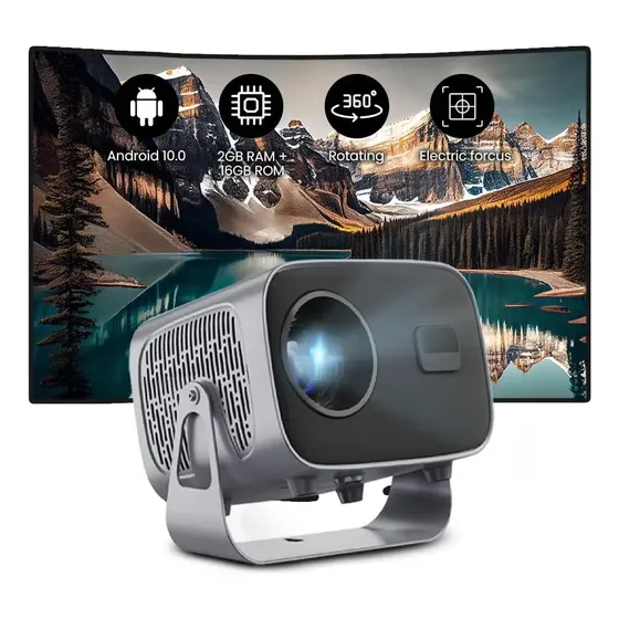 Proyector Inteligente Portátil 4k, 1080p 600 Ansi/20000lm