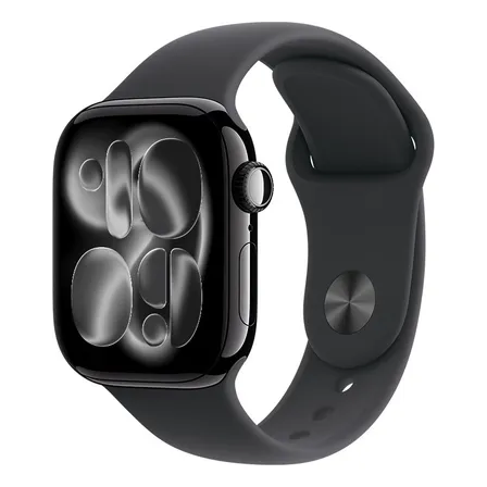 Apple Watch Series 11 GPS • Caja de aluminio negro azabache de 42 mm • Correa deportiva negra – S/M - Distribuidor Autorizado