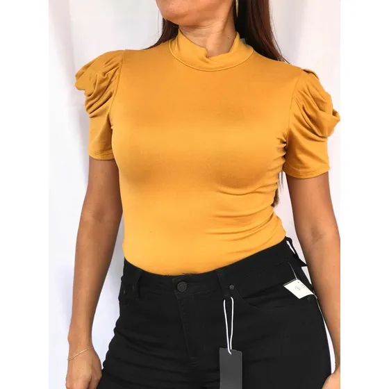 Blusas Dama Body Crop Top Marga Corta Larga Importado