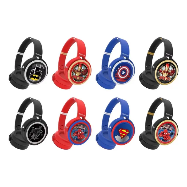 Fone Ouvido Infantil Super Heróis Bluetooth S/ Fio Regulável