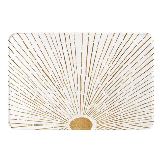 Alfombra Baño Texto Ingl  Let The Sunshine  Para Absorbente