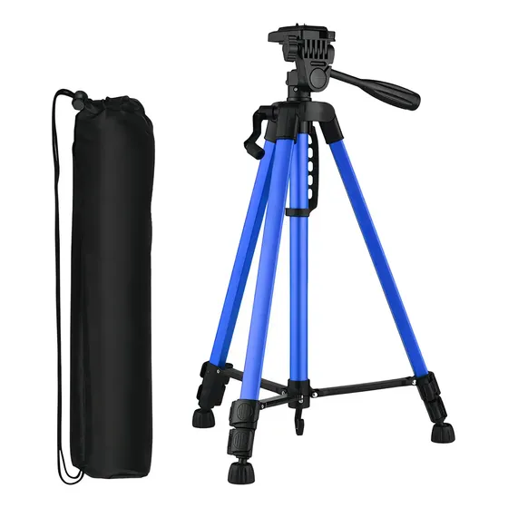 Trípode Profesional Plegable Trípode 140cm Universal Color Azul Trípode Para Celular Soporte iPhone Trípode Cámara 140cm Estabilizador Trípode Para Cámara Profesional | Cuotas sin interés