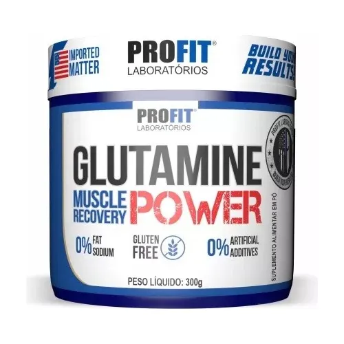 Glutamina Power Em Pó - Pote 300g - Profit Original F