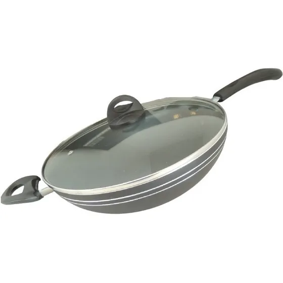 Wok Sarten Chino Teflon Con Tapa Vidrio Ragalta X. 5815 Xavi