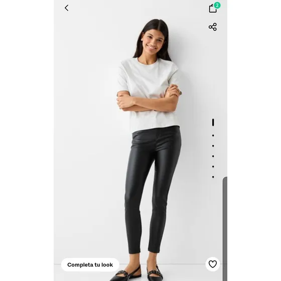 Pantalon Cuerina Bershka