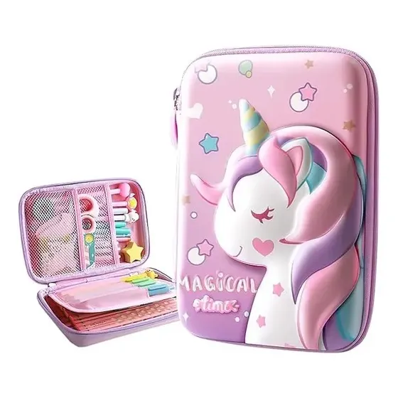 Estuche Lapices Unicornio, 3d, Grande