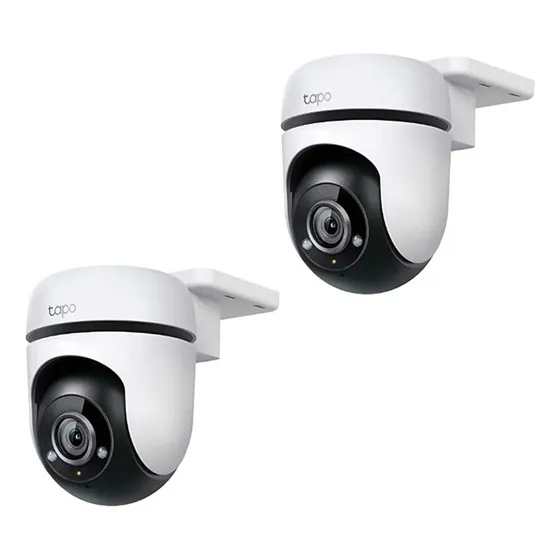 Kit Mextec 2 pzas Cámaras de Seguridad Tp-link Full Hd TAPO-C500 360° Color Blanco Visión nocturna