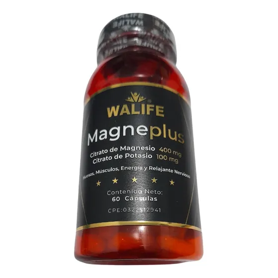 Magneplus Cápsulas De Citrato De Magnesio Y Potasio Walife