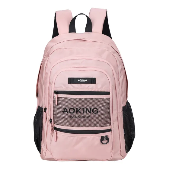 Mochila Impermeable Liceal Escolar Aoking Xn3557-5 Color Rosa claro Diseño de la tela Lisa
