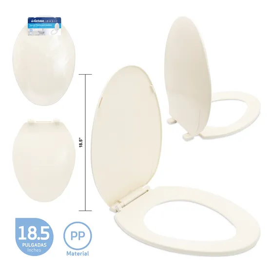 Asiento Sanitario Elongado Beige Griven