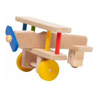 Avião De Madeira Colorido Aviãozinho De Brinquedo Mdf Avião De Madeira Colorido Aviãozinho De Brinquedo Mdf