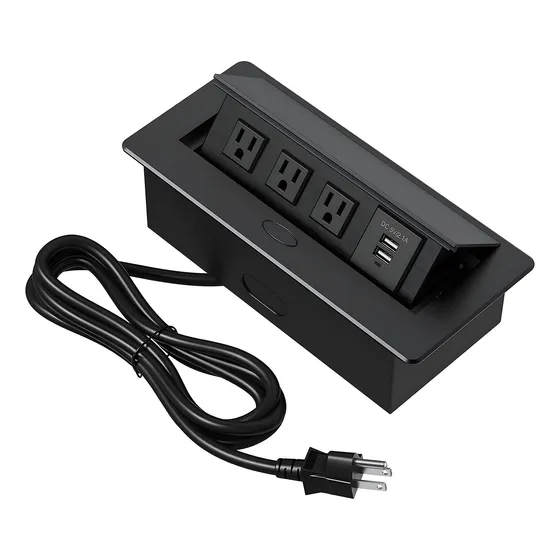 Enchufe Escritorio Placa De Contactos Y Puerto Usb Plegable