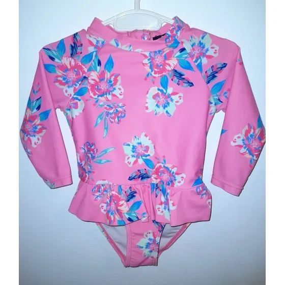 Traje De Baño Rosado Niña 24 Meses