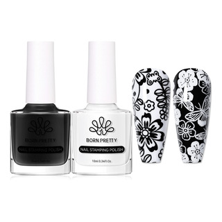 Set De Esmaltes Para Estampado De Uñas Born Pretty White Bla Set De Esmaltes Para Estampado De Uñas Born Pretty White Bla