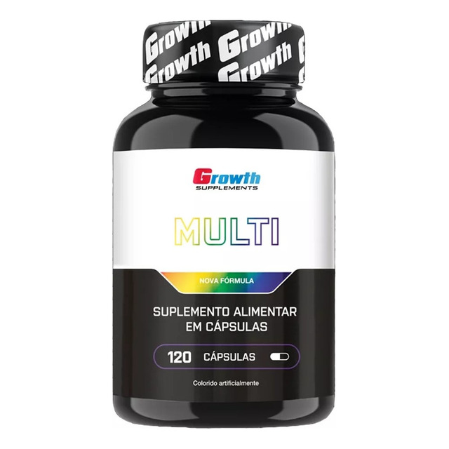 Multivitamínico 120 Cáps Nova Fórmula Growth Supplements Sabor Neutro Multivitamínico 120 Cáps Nova Fórmula Growth Supplements Sabor Neutro