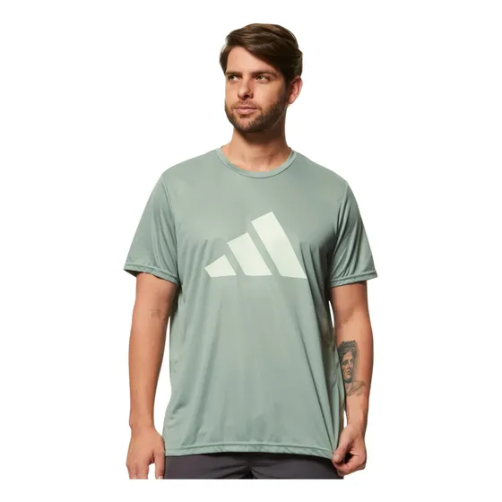Camiseta De Corrida Masculina Run It Com Gola Careca adidas