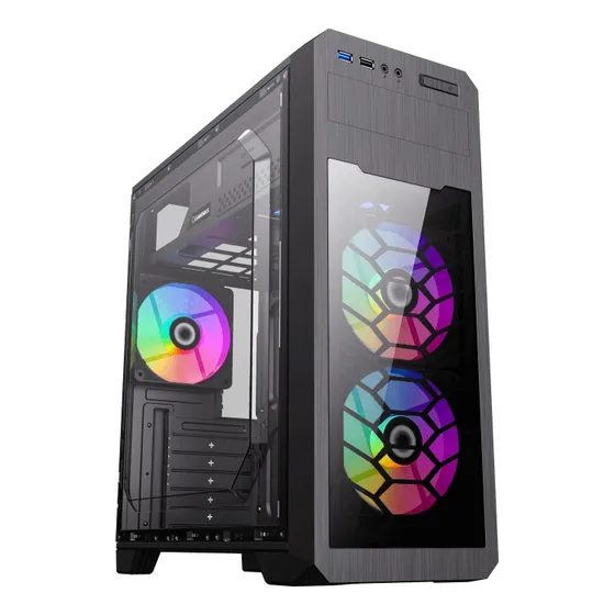 Case Gaming Atx Nuevo Negro Para Armar Pc Gamer