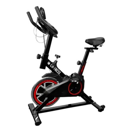 Bicicleta Ergométrica Spinning Fitness Liftness Sport Inércia 8kg Preta