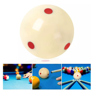 Bola Blanca Con Puntos Rojos, Tiradora Para Billar 57.2 Mm Bola Blanca Con Puntos Rojos, Tiradora Para Billar 57.2 Mm