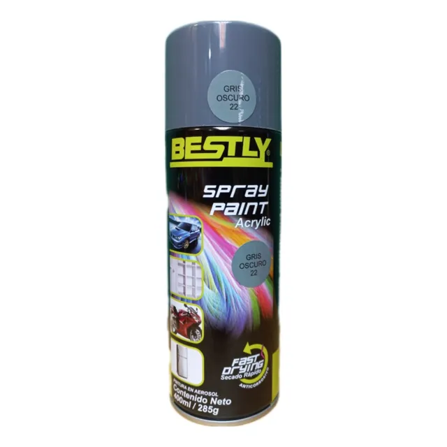 Spray Acrilico Gris Oscuro Bestly