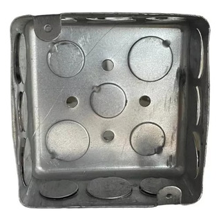 Caja De Registro De Luz 3/4 Galvanizada Cuadrada Pack 100pz Caja De Registro De Luz 3/4 Galvanizada Cuadrada Pack 100pz