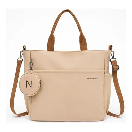 Bolsa Transversal Feminina Ombro Resistente Viagem Executiva Cáqui Liso