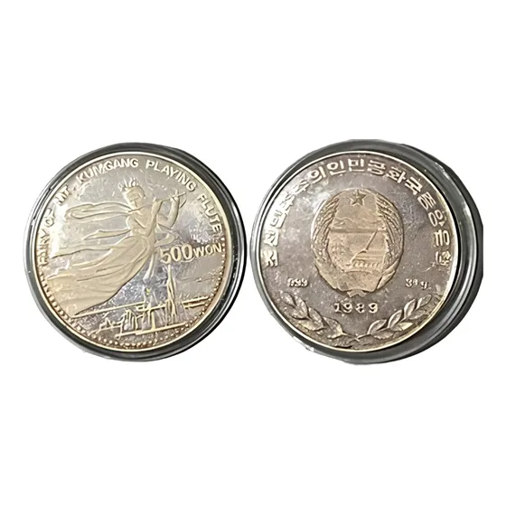 500 Won Moeda Fada Do Monte 1 Onça Prata 999 Coreia Do Norte