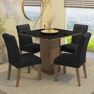 Sala Jantar Mesa Tampo Vidro 4 Cadeiras Anaju Madesa Rpo Cor Rustic/preto/oxford Desenho Do Tecido Das Cadeiras Listrado Sala Jantar Mesa Tampo Vidro 4 Cadeiras Anaju Madesa Rpo Cor Rustic/preto/oxford Desenho Do Tecido Das Cadeiras Listrado