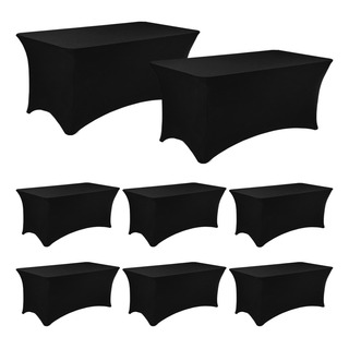 Jalancy 8 Pack 6ft Spandex Table Covers Rectangle Ajustable Jalancy 8 Pack 6ft Spandex Table Covers Rectangle Ajustable