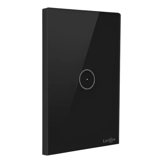 Interruptor Touch 1 Botão 4x2 Lumenx Cor Preto 127/220v