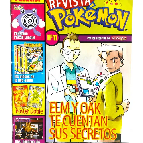 Revista Pokémon 11 Con Afiche Doble 2000 España De Colección