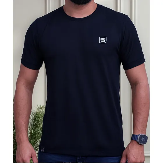 Camiseta Básica Masculina Dia A Dia Reforçada Não Amassa