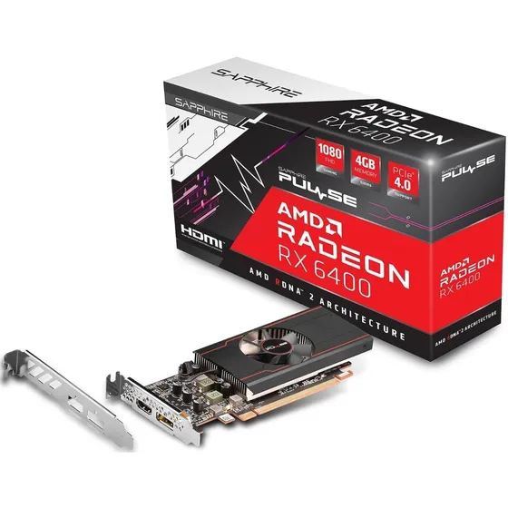 Placa De Video Sapphire Pulse Radeon Rx 6400 4gb Gamer *